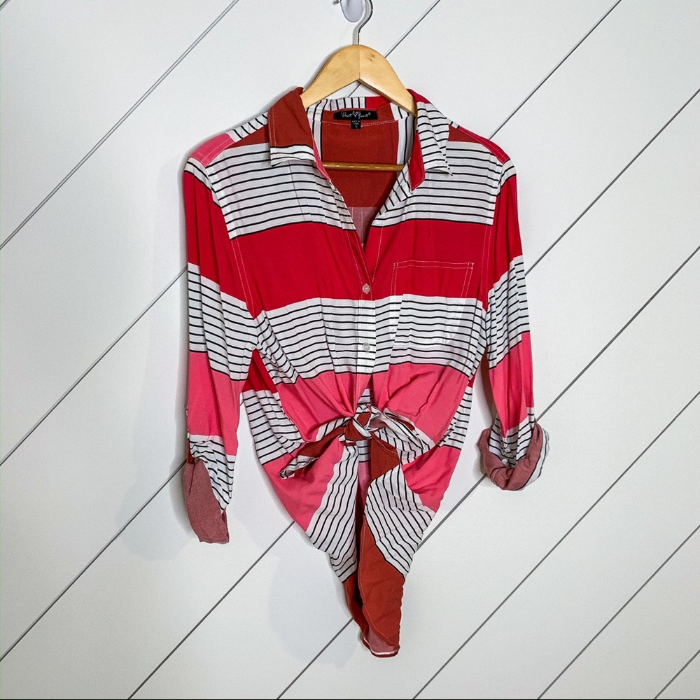Loose fitting button down